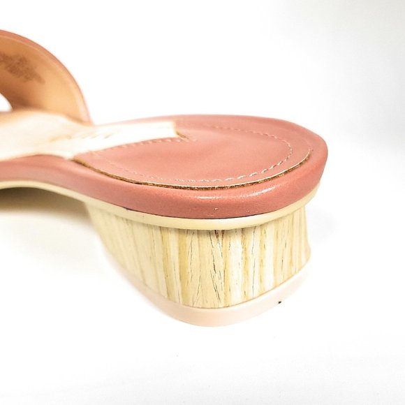 Mackin J Womens Slides Wood Grain Low Heel Sandal - Picture 2 of 4